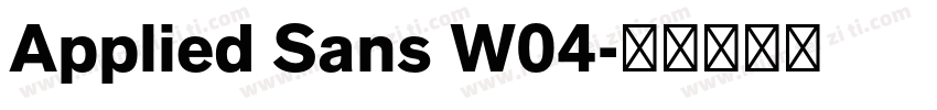 Applied Sans W04字体转换